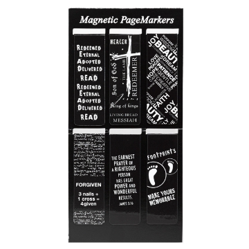 Mostrar detalles de Black and White Magnetic Bookmarks Imagen de Black and White Magnetic Bookmarks