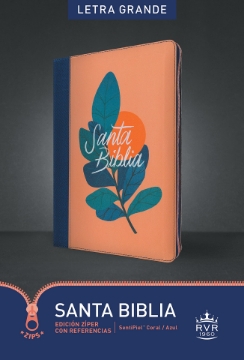 Mostrar detalles de Santa Biblia RVR1960, Edicion ziper con referencias, letra grande (Semipiel, Coral-Azul) Imagen de Santa Biblia RVR1960, Edicion ziper con referencias, letra grande (Semipiel, Coral-Azul)