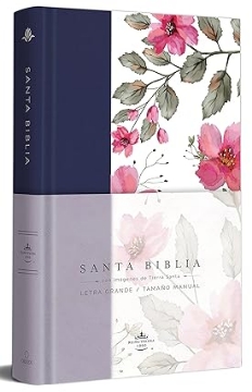Mostrar detalles de Biblia RVR60 Tapa Dura. Tela Azul con Flores Imagen de Biblia RVR60 Tapa Dura. Tela Azul con Flores