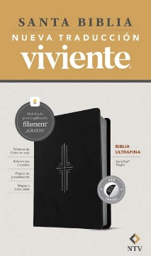 Mostrar detalles de Biblia ultrafina NTV, con Filament (SentiPiel, Negro, Indice, Letra Roja) Imagen de Biblia ultrafina NTV, con Filament (SentiPiel, Negro, Indice, Letra Roja)