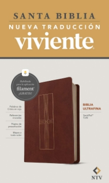 Mostrar detalles de Biblia ultrafina NTV, con Filament (SentiPiel, Cafe, Letra Roja) Imagen de Biblia ultrafina NTV, con Filament (SentiPiel, Cafe, Letra Roja)