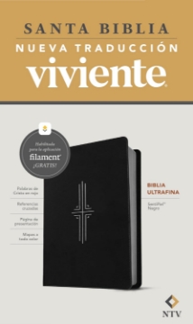 Mostrar detalles de Biblia ultrafina NTV, con Filament (SentiPiel, Negro, Letra Roja) Imagen de Biblia ultrafina NTV, con Filament (SentiPiel, Negro, Letra Roja)