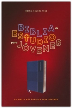 Mostrar detalles de RVR1960, Biblia de Estudio para Jóvenes, Leathersoft, Azul, Comfort Print Imagen de RVR1960, Biblia de Estudio para Jóvenes, Leathersoft, Azul, Comfort Print