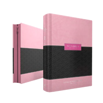 Mostrar detalles de Biblia RVR1960 Letra Súper Gigante rosa/café con cierre/índice Imagen de Biblia RVR1960 Letra Súper Gigante rosa/café con cierre/índice