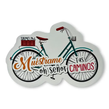 Mostrar detalles de Plaqué de madera, bicicleta «Muéstrame tus caminos» Imagen de Plaqué de madera, bicicleta «Muéstrame tus caminos»