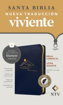 Mostrar detalles de Biblia compacta NTV, letra gigante de zíper con Filament (SentiPiel, Azul, Letra Roja, Con índice) Imagen de Biblia compacta NTV, letra gigante de zíper con Filament (SentiPiel, Azul, Letra Roja, Con índice)