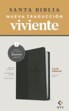 Mostrar detalles de Biblia valor prémium NTV con Filament (SentiPiel, Gris) Imagen de Biblia valor prémium NTV con Filament (SentiPiel, Gris)