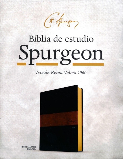 Imagen de Biblia de Estudio Spurgeon RVR 1960 (negro marron simil piel duo tone)