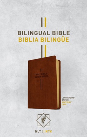 Imagen de Biblia bilingüe NLT/NTV - sintetico cafe