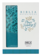 Imagen de Biblia Devocional Mujer Verdadera NBLA Duo-tono Aqua