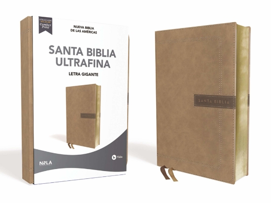 Imagen de Santa Biblia Ultrafina NBLA (beige, letra gigante)