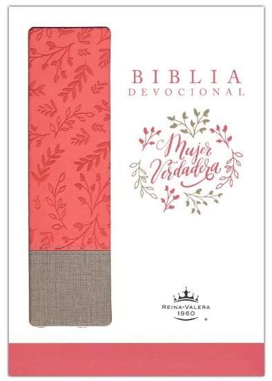 Imagen de Biblia Devocional Mujer Verdadera RVR60 Duo-tono Coral