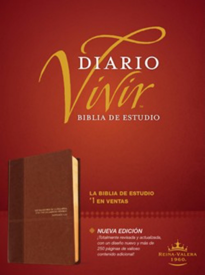 Imagen de Biblia de estudio del diario vivir RVR60 (Semipiel, Cafe - Cafe claro)