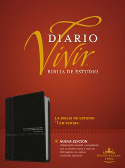Imagen de Biblia de estudio del diario vivir RVR60 (Semipiel, Negro - Onice)