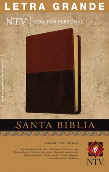 Imagen de Santa Biblia NTV, Edicion personal, letra grande (Semipiel, Cafe - Cafe claro)