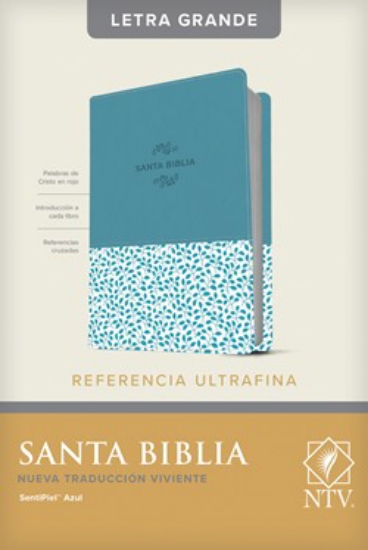 Imagen de Santa Biblia NTV, Edicion de referencia ultrafina, letra grande (Semipiel, Azul)