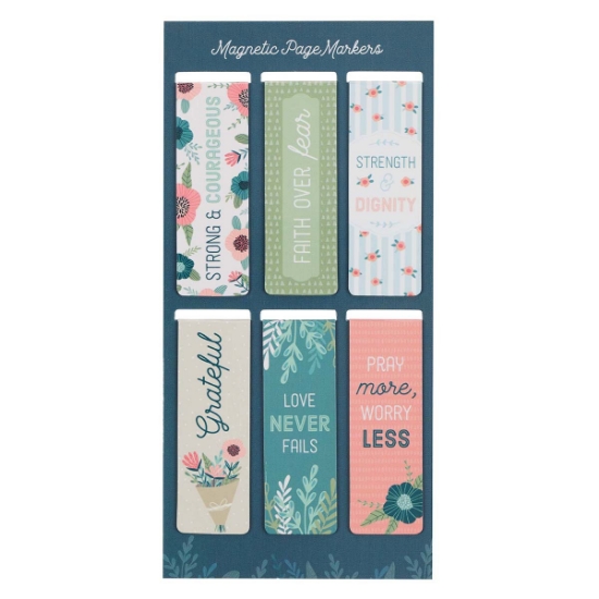 Imagen de Floral Garden Magnetic Bookmark Set