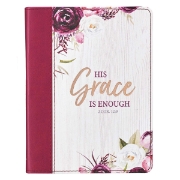 Imagen de His Grace is Enough Handy-sized Faux Leather Journal - 2 Corinthians 12:9