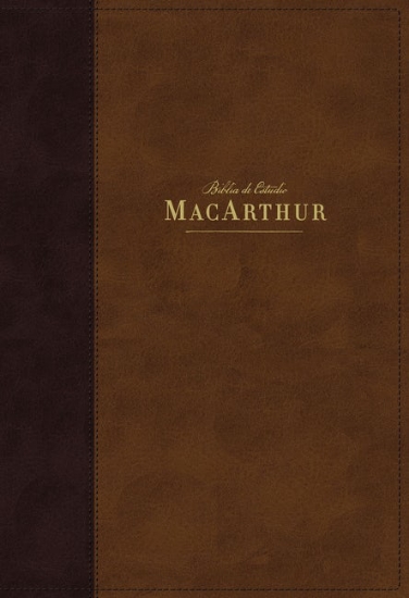 Imagen de Biblia de Estudio MacArthur NBLA, Leathersoft, Cafe, Con Indice