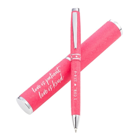 Imagen de Love Is Patient, Love Is Kind Pink Gift Pen – 1 Corinthians 13:4–8