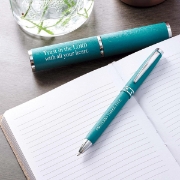 Imagen de Trust In The Lord Teal Gift Pen – Proverbs 3:5