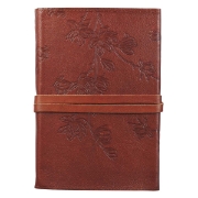 Imagen de Faith Brown Full Grain Leather Journal with Wrap Closure