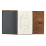 Imagen de Faith Brown Full Grain Leather Journal with Wrap Closure