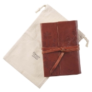 Imagen de Faith Brown Full Grain Leather Journal with Wrap Closure