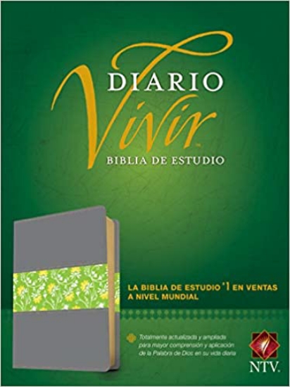 Imagen de Biblia de estudio del diario vivir NTV (Semipiel, Gris - Verde)