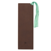 Imagen de Trust With All Your Heart Brown Floral Faux Leather Bookmark - Proverbs 3:5