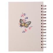 Imagen de Strength & Dignity Pink Butterfly Garden Large Wirebound Journal - Proverbs 31:25