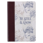 Imagen de Be Still and Know Neutral Florals Faux Leather Classic Journal - Psalm 46:10