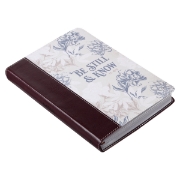 Imagen de Be Still and Know Neutral Florals Faux Leather Classic Journal - Psalm 46:10