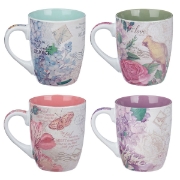 Imagen de Floral Inspirations Four Piece Coffee Mug Set