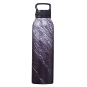 Imagen de Strong & Courageous Black Stone Stainless Steel Water Bottle - Joshua 1:9