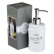 Imagen de Give Thanks in Everything Ceramic Soap Dispenser in White - 1 Thessalonians 5:18