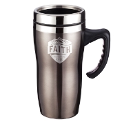 Imagen de Faith Stainless Steel Travel Mug With Handle - Matthew 17:20