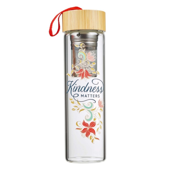 Imagen de Kindness Matters Glass Infuser Water Bottle