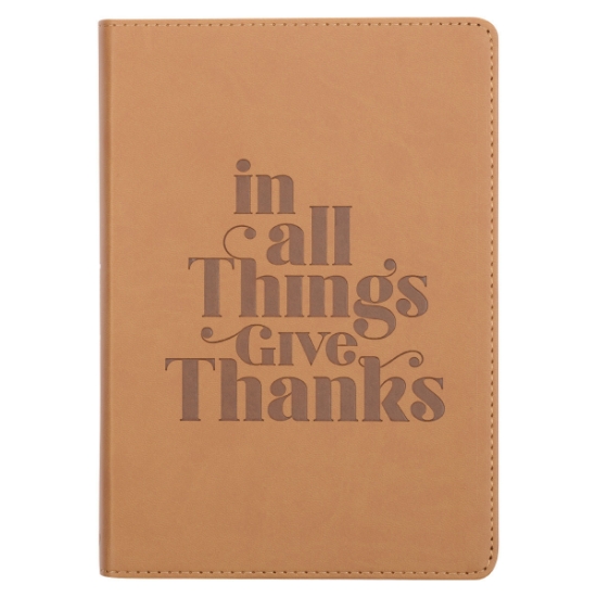 Imagen de Give Thanks Tan Faux Leather Classic Journal