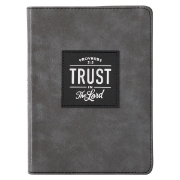 Imagen de Trust in the LORD Gray Faux Leather Handy-sized Journal - Proverbs 3:5