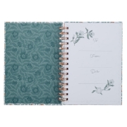 Imagen de Sufficient Grace Teal Floral Large Wirebound Journal - 2 Corinthians 12:9