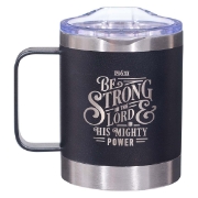 Imagen de Be Strong in the LORD Camp-style Stainless Steel Mug - Ephesians 6:10