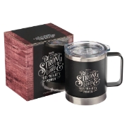Imagen de Be Strong in the LORD Camp-style Stainless Steel Mug - Ephesians 6:10