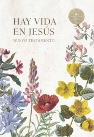 Imagen de Nuevo Testamento RVR1960 Hay vida en Jesus (flores)