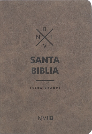 Imagen de Biblia NVI letra grande - Tamaño mediano - Marron