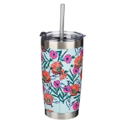 Imagen de His Grace Stainless Steel Travel Mug With Reusable Stainless Steel Straw