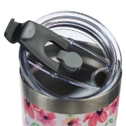 Imagen de Kindness Matters Pink Cosmos Stainless Steel Travel Mug with Reusable Straw