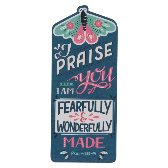 Imagen de Fearfully and Wonderfully Made Butterfly Premium Cardstock Bookmark - Psalm 139:14