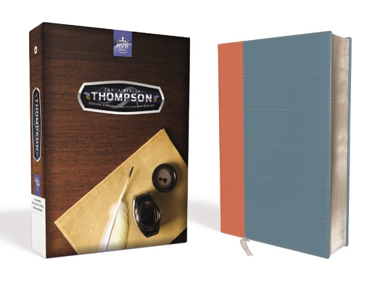 Imagen de Biblia Thompson RVR1960 edicion especial para el estudio biblico, Leathersoft, Azul/Beige