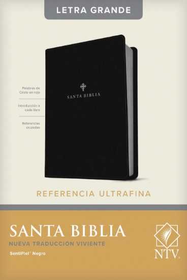 Imagen de Santa Biblia NTV, Edicion de referencia ultrafina, letra grande, sentipiel negro